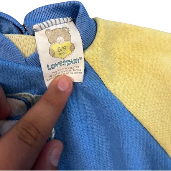 Firefighter Baby Pups Vintage Colorblock Crewneck - Picture 3 of 3